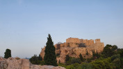 Sonnenuntergang am Areopagus bei der Akropolis